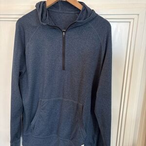 EUC Vuori Men’s Ponto Performance Half Zip Hoodie Men’s Medium Blue